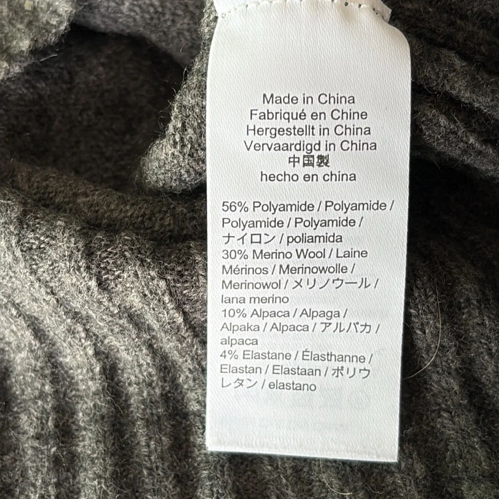 J. Crew Gemstone Sweater in Supersoft Yarn Grey Wool Alpaca Blend Holiday Size S